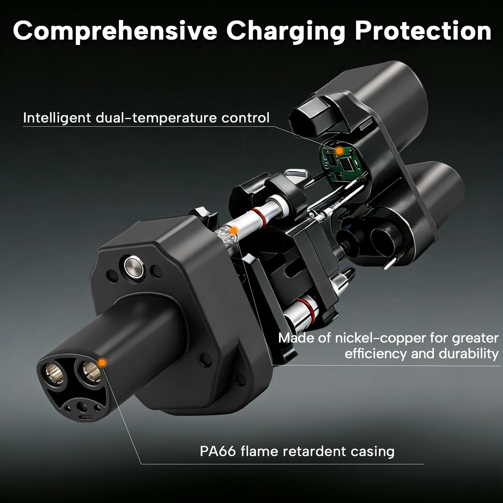 Adaptateur de charge EV CCS2 vers Tesla GUWIEYG 500A CCS2 Combo pour Tesla Convertisseur pour charge
