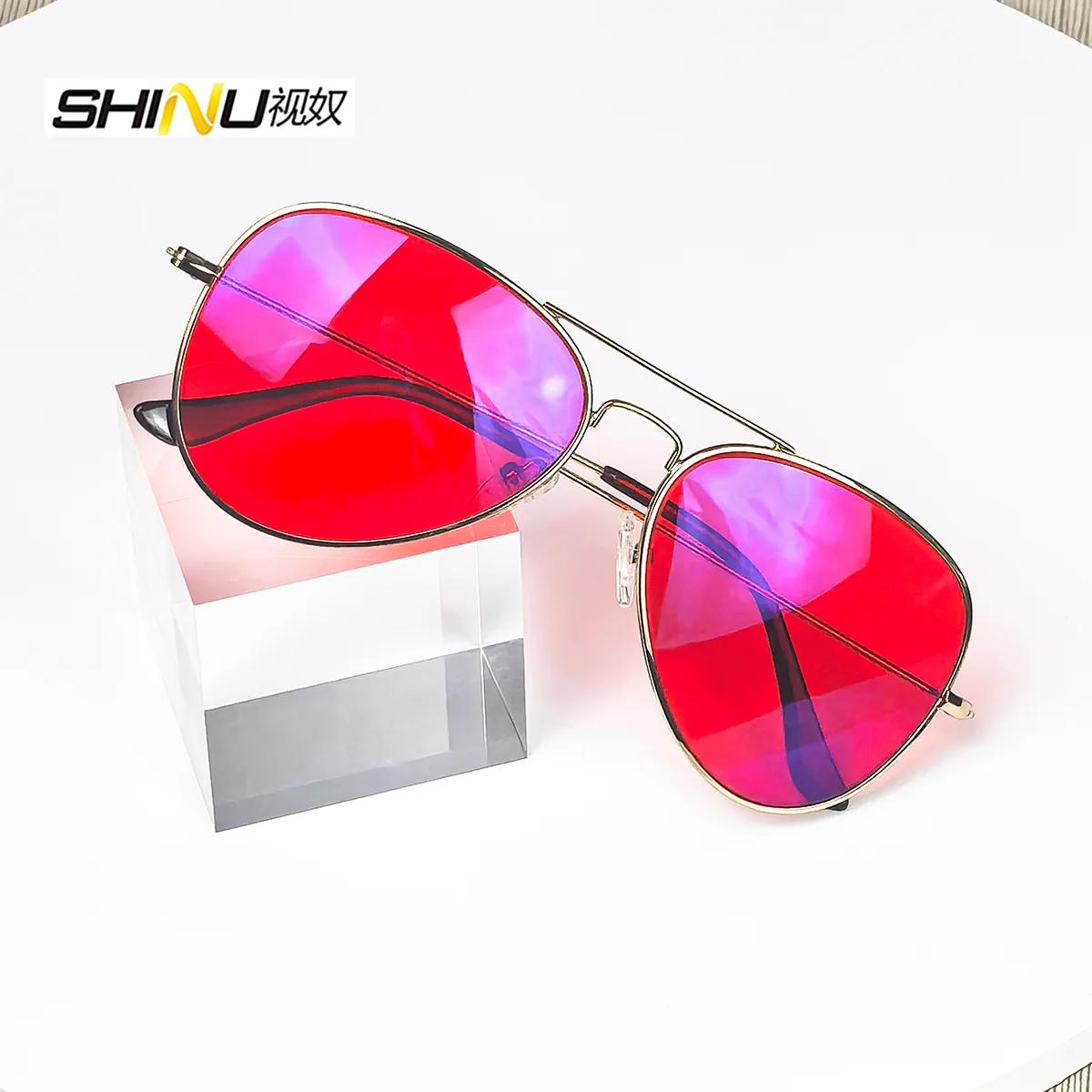 SHINU lentilles rouges lunettes hommes lentille Orange lunettes pour jeu filtre de lumière bleue mei