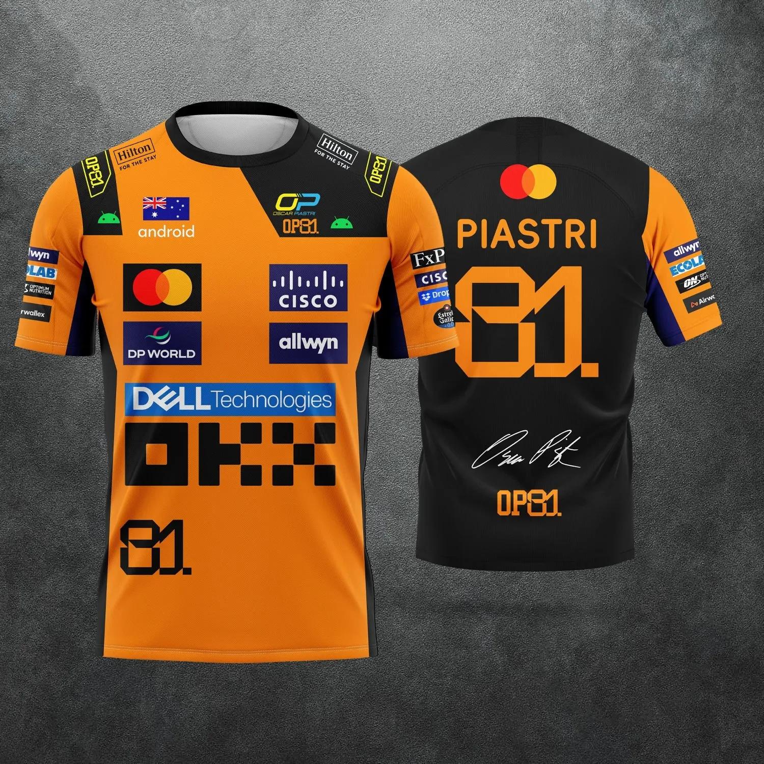 NOUVELLE CHEMISE DE COURSE 2026 - RIDER # 1 LANDO NORRIS Y RIDER # CAMISETA INFORMAL 81PIASTRI F