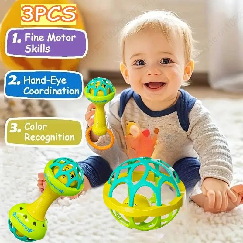 Hochets pour bébé de 0 à 12 mois, jouets éducatifs, Shaker, ensemble de rotation, cadeau éducatif se