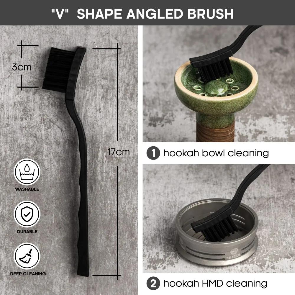 Yimi – kit de brosse de nettoyage de narguilé, brosse de vidange Flexible, bol de narguilé, décalcom