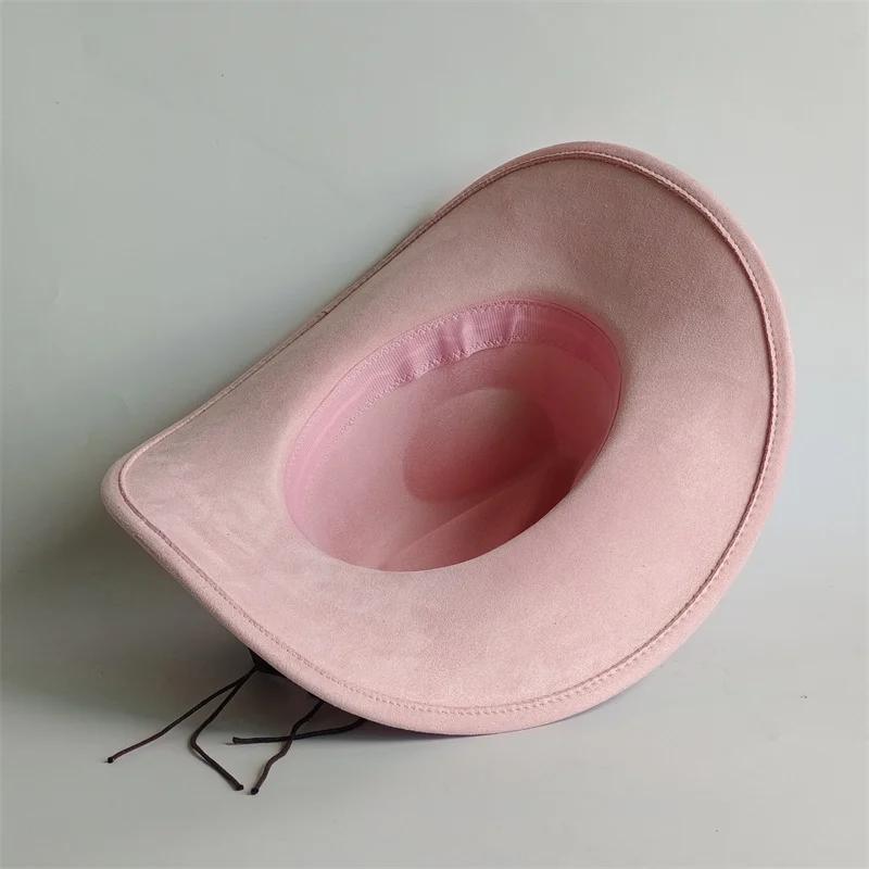 Chapeau de cowboy en daim vert armée, nouveau modèle grande taille, en daim, avec dessus en forme de