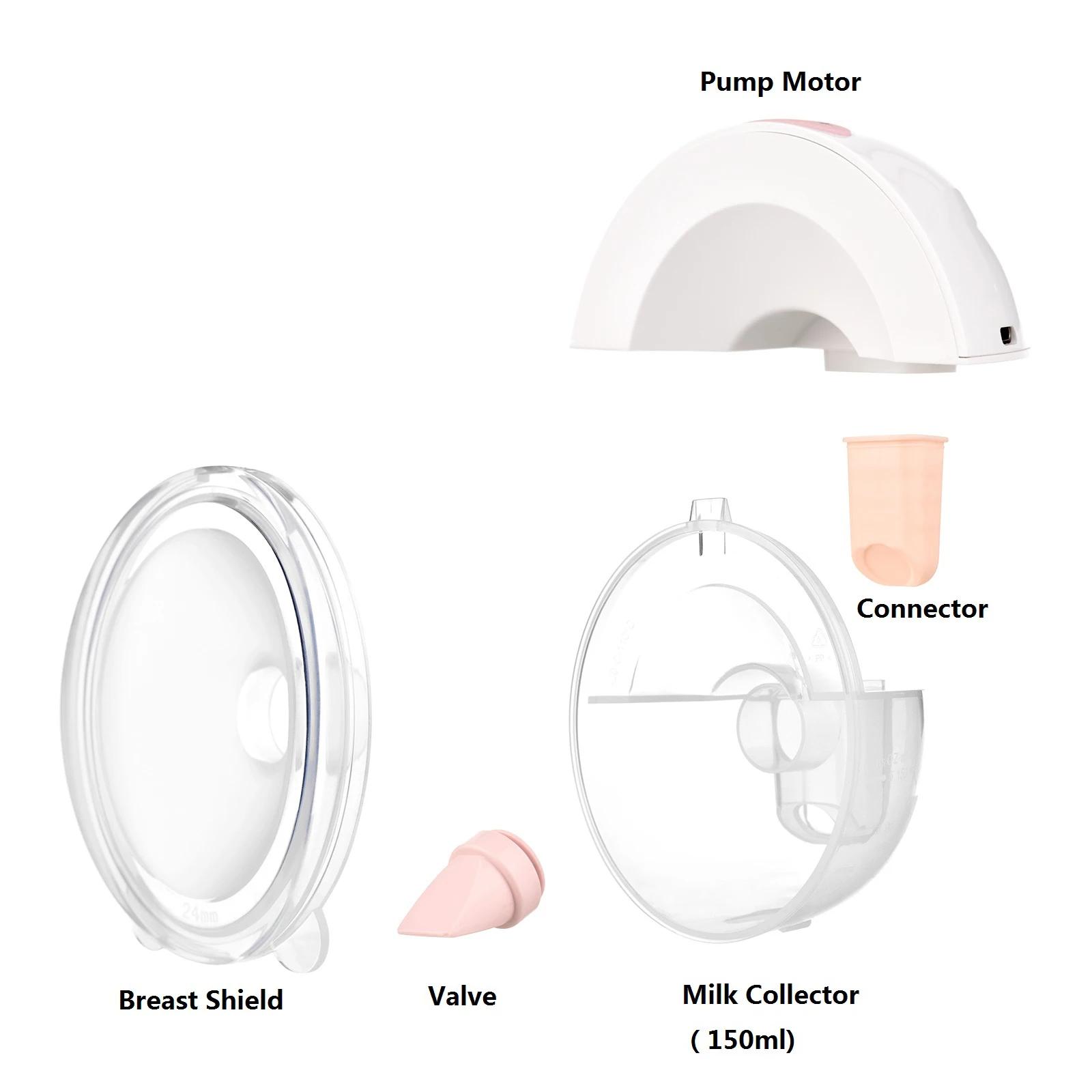 Tire-lait électrique portable mains libres, sans BPA, collecteur de lait d'allaitement