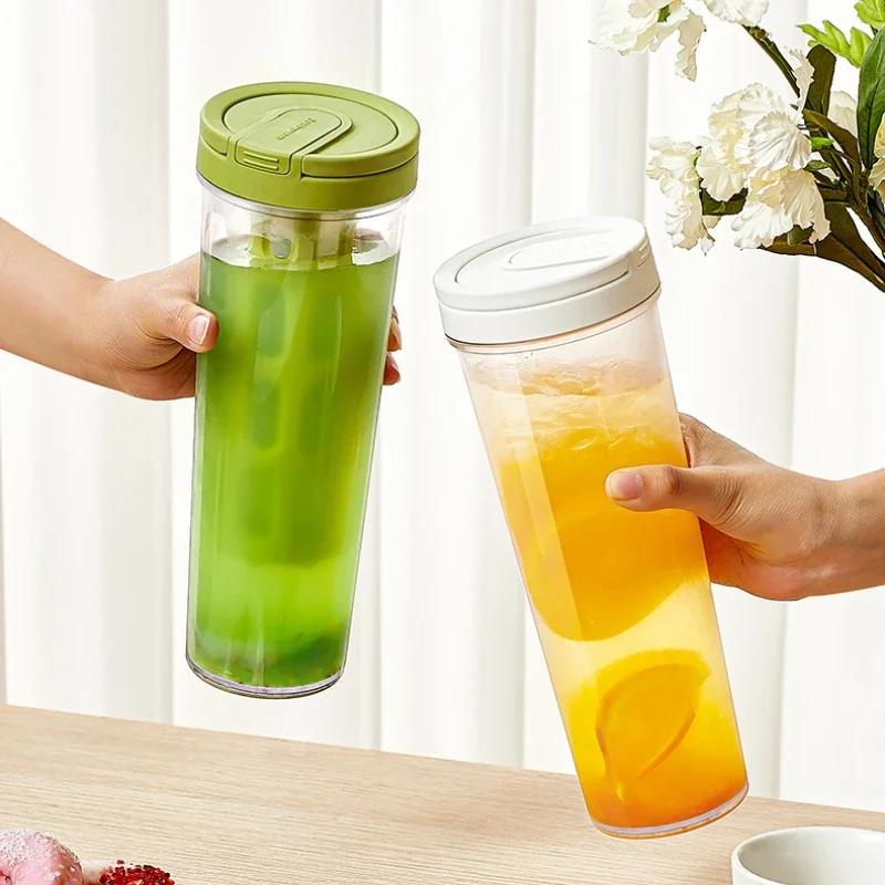 Cafetière à infusion froide manuelle 1L, avec poignée, bouteille d'eau de grande capacité, jus porta