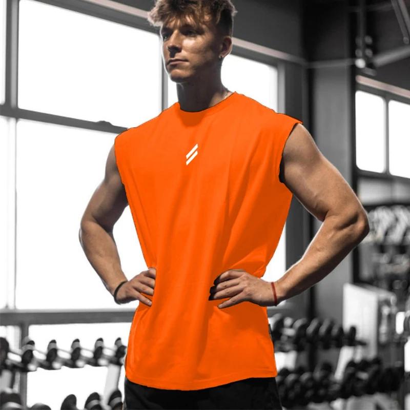 Nouveau été Fitness sport débardeur hommes respirant maille ample entraînement sans manches T-shirt