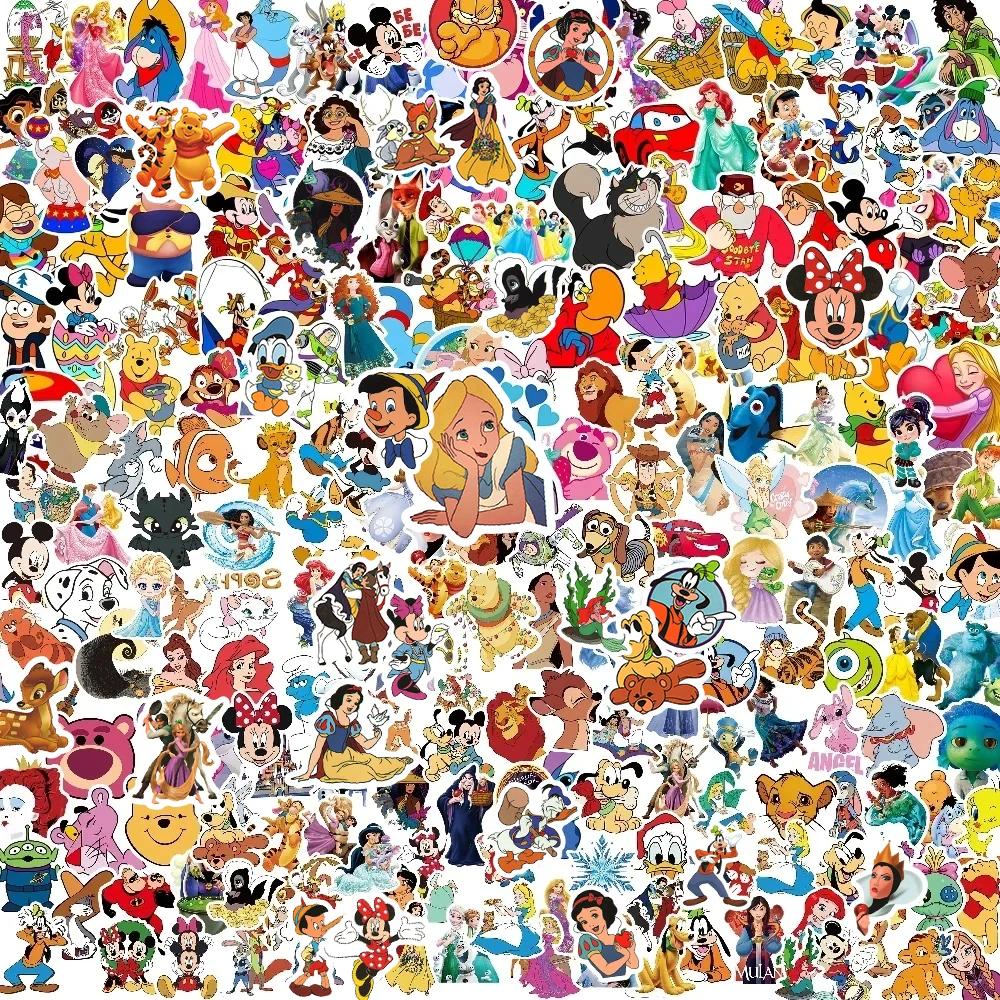 Autocollants Disney de la série Anime mixte, 50/100/200/300 pièces, autocollants mignons de dessin a