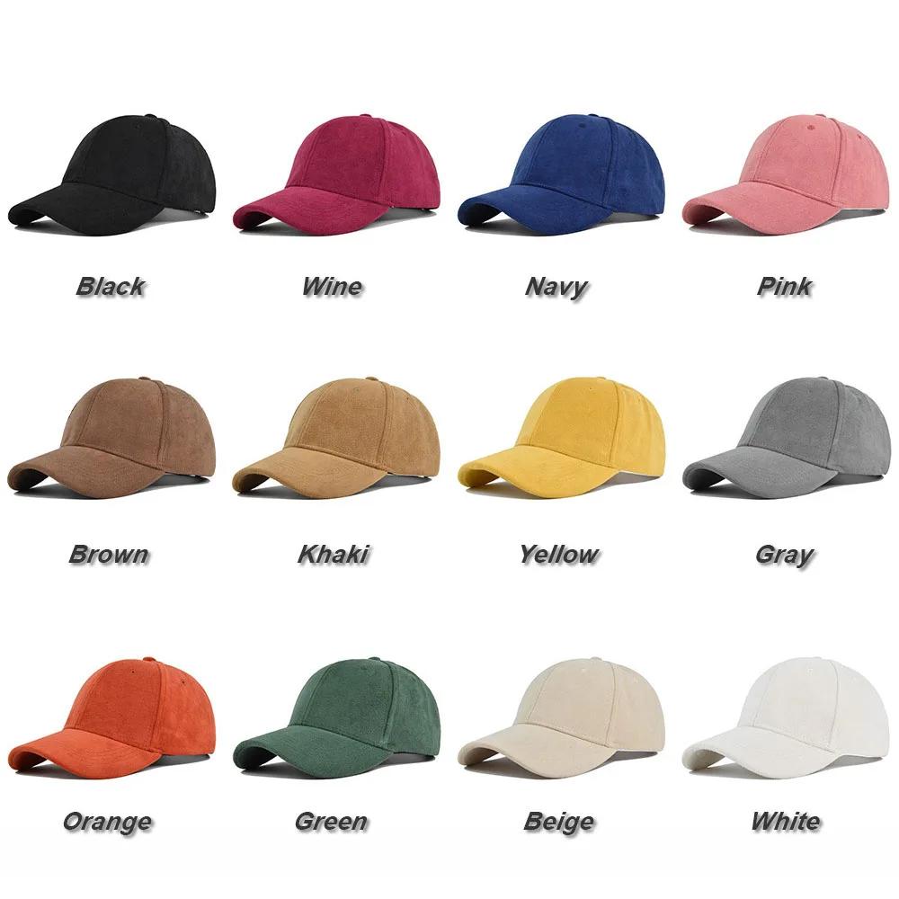 Casquettes de Baseball rétro en daim solide pour hommes femmes printemps automne rue Snapback Hip Ho