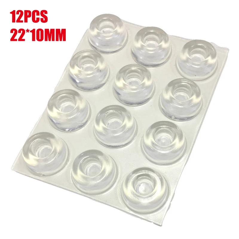 Tampon de protection en PVC transparent, pare-chocs d'amortissement en caoutchouc auto-adhésif, buté