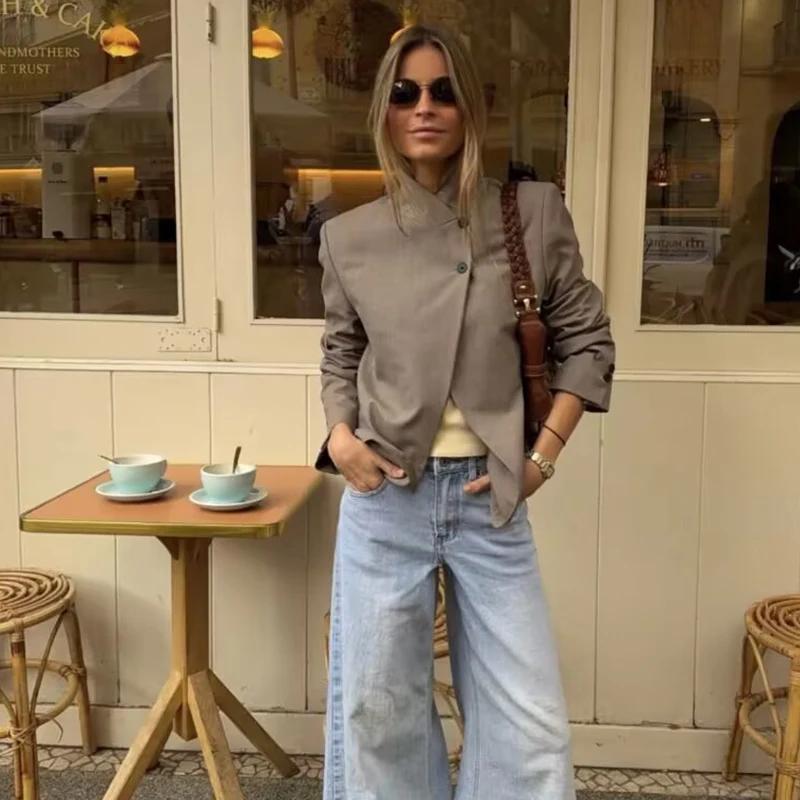 Blazers et Blouses Printemps Femme 2026 Nouvelle Collection – Vestes Élégantes pour Jeunes Femmes, I