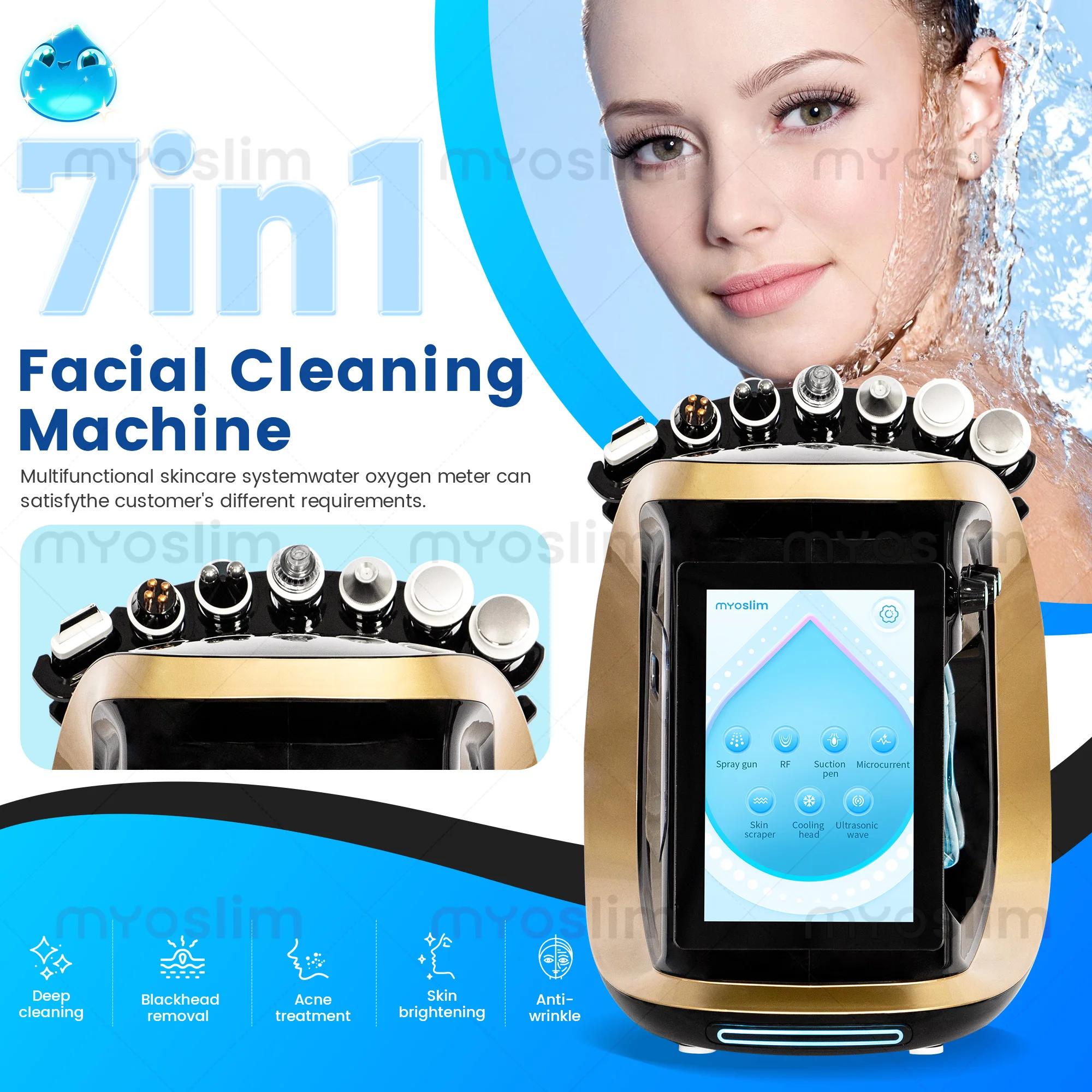 Nouvel analyseur de peau miroir bleu glace, Lifting du visage, Jet d'oxygène, dispositif de pulvéris