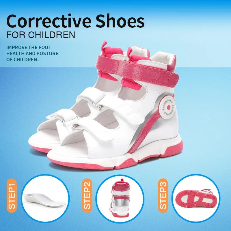 Princepard nouveautés sandales orthopédiques pour filles enfants chaussures de soutien de la voûte p