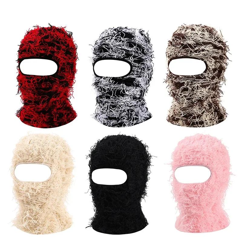 DistMurcia-Cagoule Hip Hop pour femme, masque de ski intégral, bonnets de ski flous, chapeau CamSolo