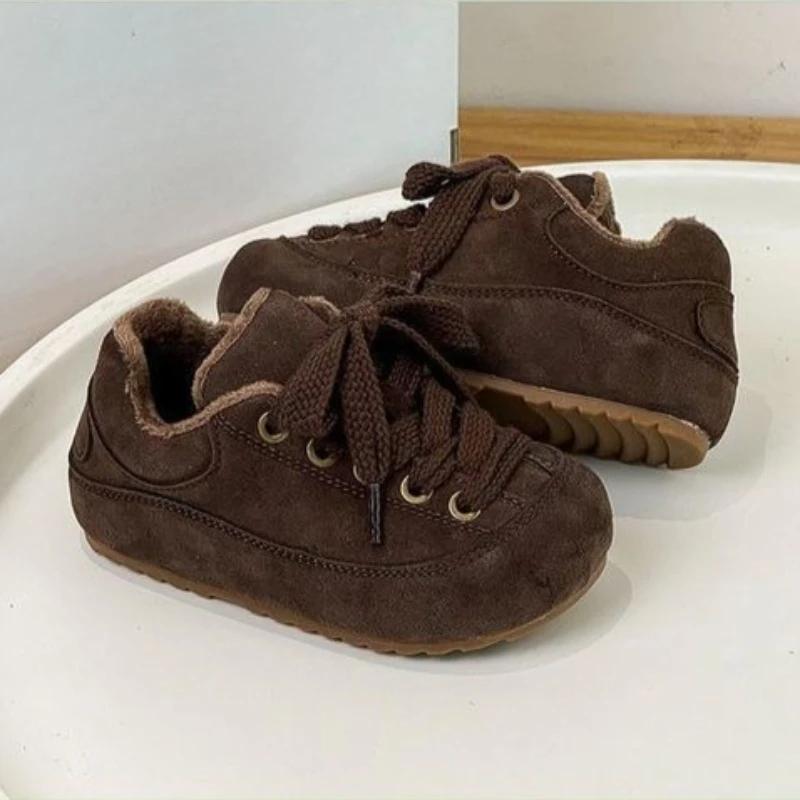 Baskets chaudes en coton pour enfants filles, chaussures d'hiver à isolation thermique, confortables