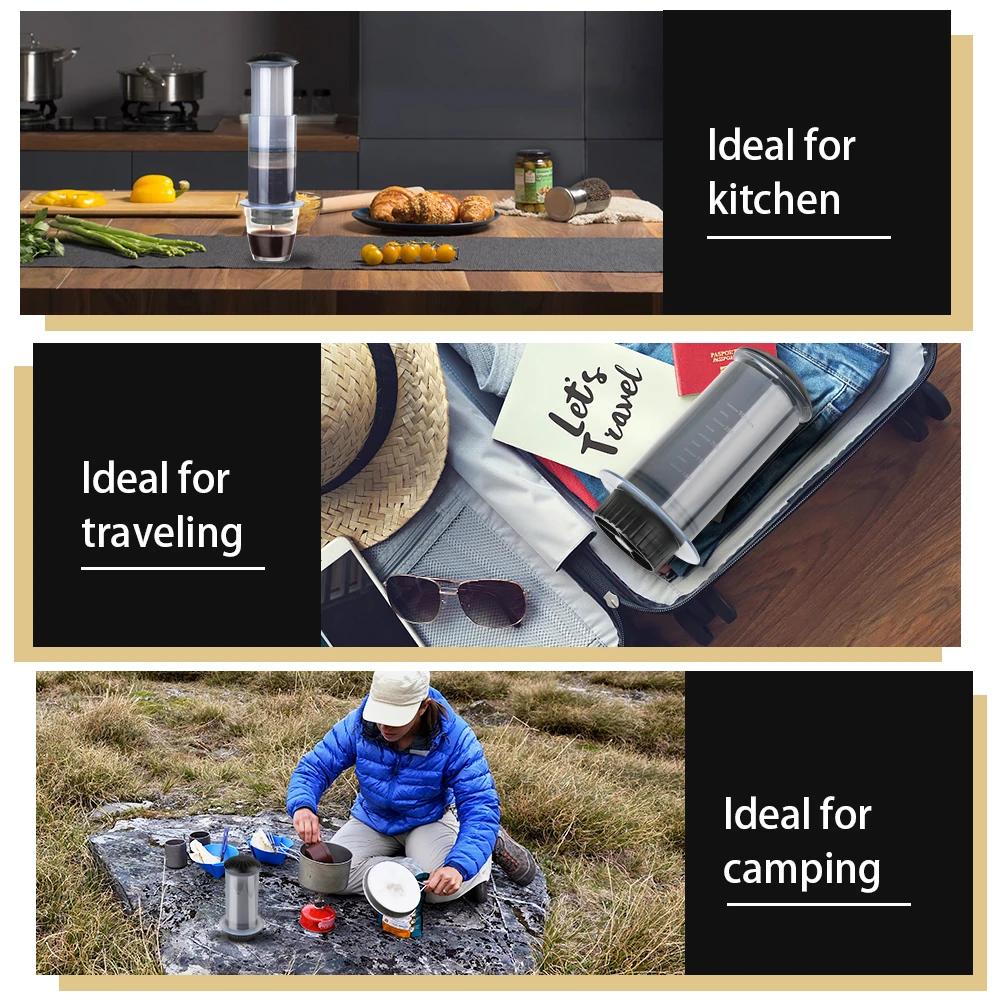 AeroPress – Machine à café expresso Portable de 300ml, cafetière à presse française avec filtre en p