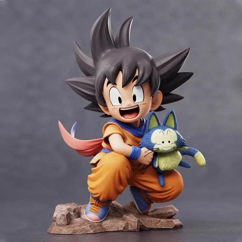 Dragon Ball enfance petit Goku câlins PVC modèle Statue-Puer Ya Mu thé petit follower Figure Collect