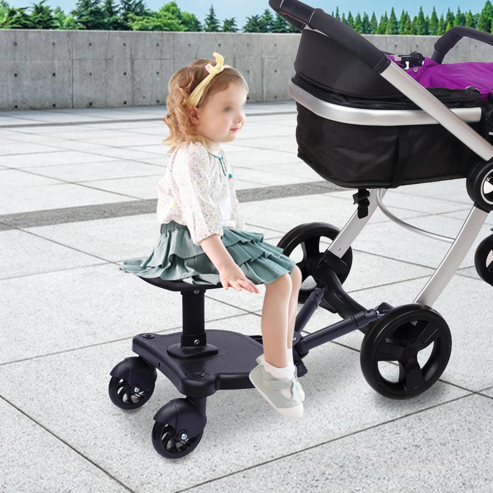 Planche de poussette universelle 2 en 1, planche de Buggy debout avec siège détachable, adaptateur d