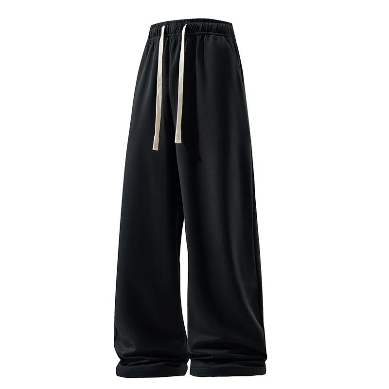 Pantalon à jambes larges pour hommes, mode décontractée, respirant, survêtement polyvalent, élastiqu