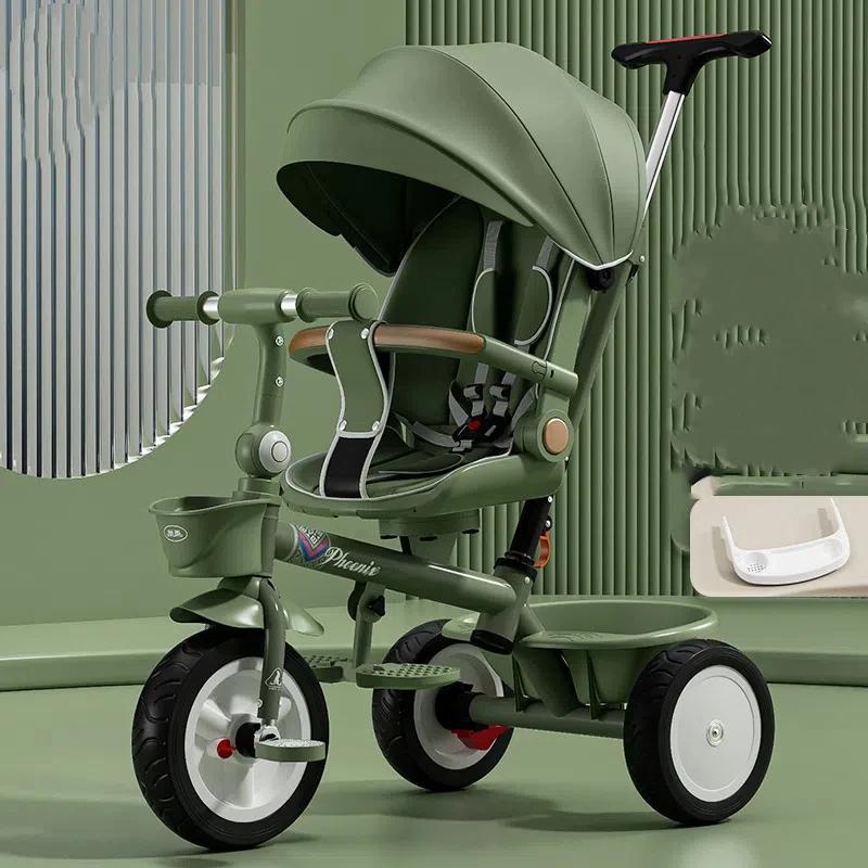 Poussette bébé Tricycle pour enfants peut s'allonger dans les deux directions grande poussette bébé