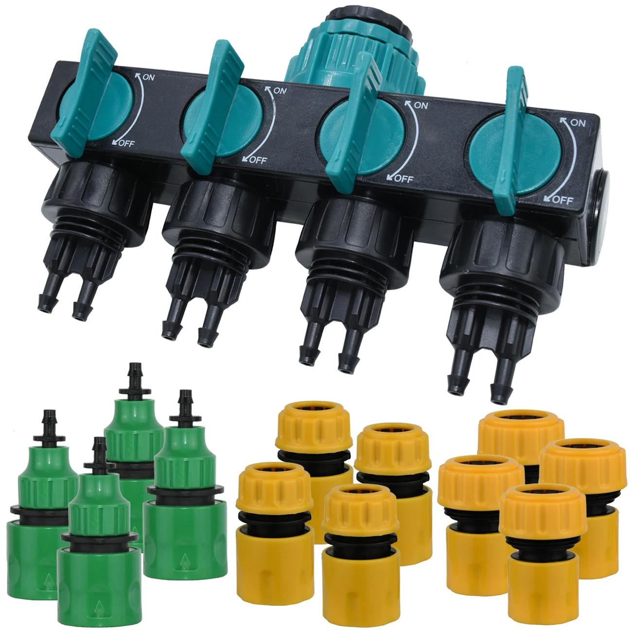 KESLA 1/2 ''3/4'' 1'' séparateur de robinet d'eau sortie 4 voies jardin 4/7mm 8/11mm adaptateur de t