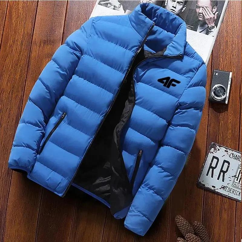 Manteau chaud à col montant pour homme, vêtement d'hiver en coton, de haute qualité, décontracté, à