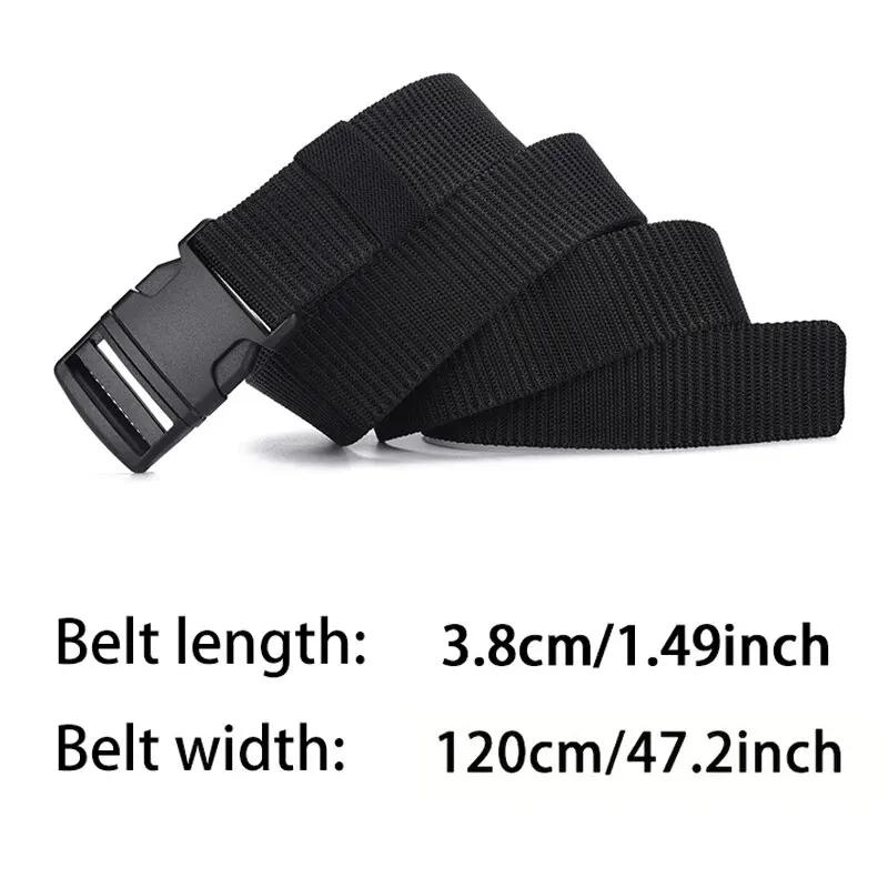 Ceinture en nylon tissé pour homme, sans métal, en plastique, de haute qualité, pour l'extérieur