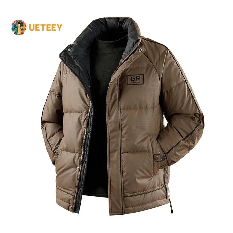 Hiver hommes blanc canard doudoune coupe-vent décontracté extérieur doudoune homme Streetwear rembou