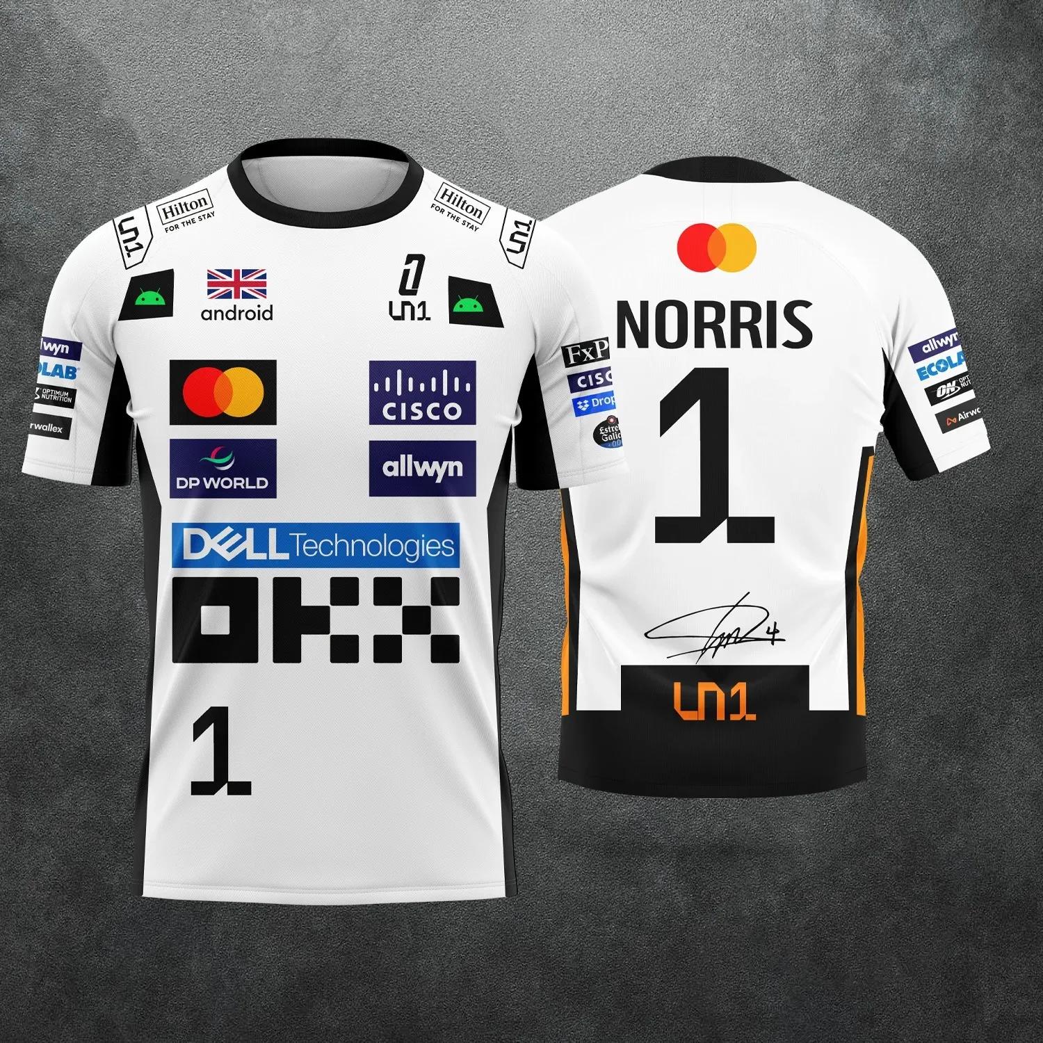 NOUVELLE CHEMISE DE COURSE 2026 - RIDER # 1 LANDO NORRIS Y RIDER # CAMISETA INFORMAL 81PIASTRI F