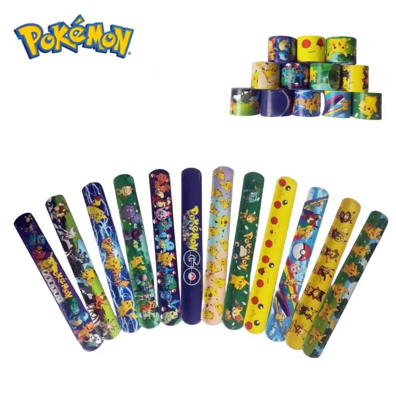 Bracelets Pokemon Pikachu, Bracelet à pression, personnages de poupée Anime, anneau à main pour enfa