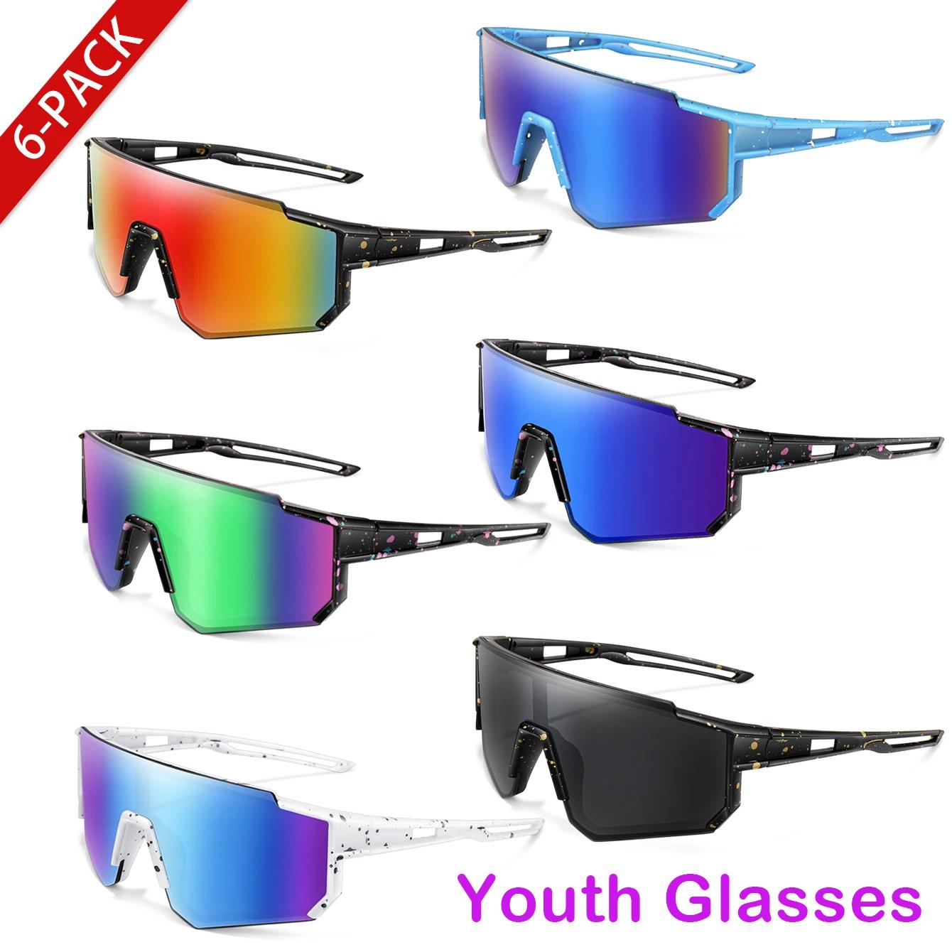 1/6 Paires de lunettes de soleil pour jeunes avec protection UV400 pour la vente en gros et au détai