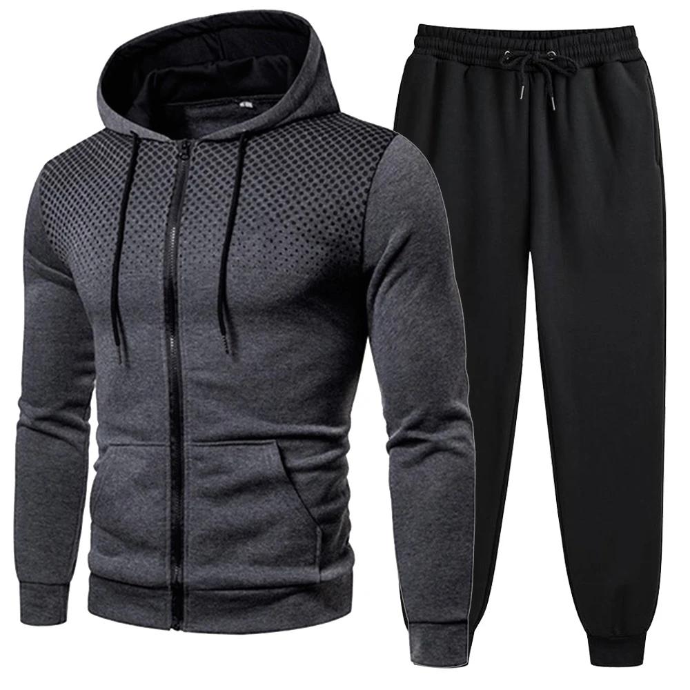 Survêtements pour hommes vêtements pour hommes ensembles pour hommes ensemble à capuche fermeture éc
