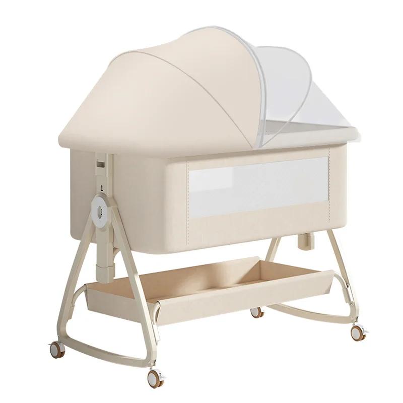 Berceau Portable multifonctionnel pliable pour nouveau-nés, avec Table à langer, hauteur réglable, c