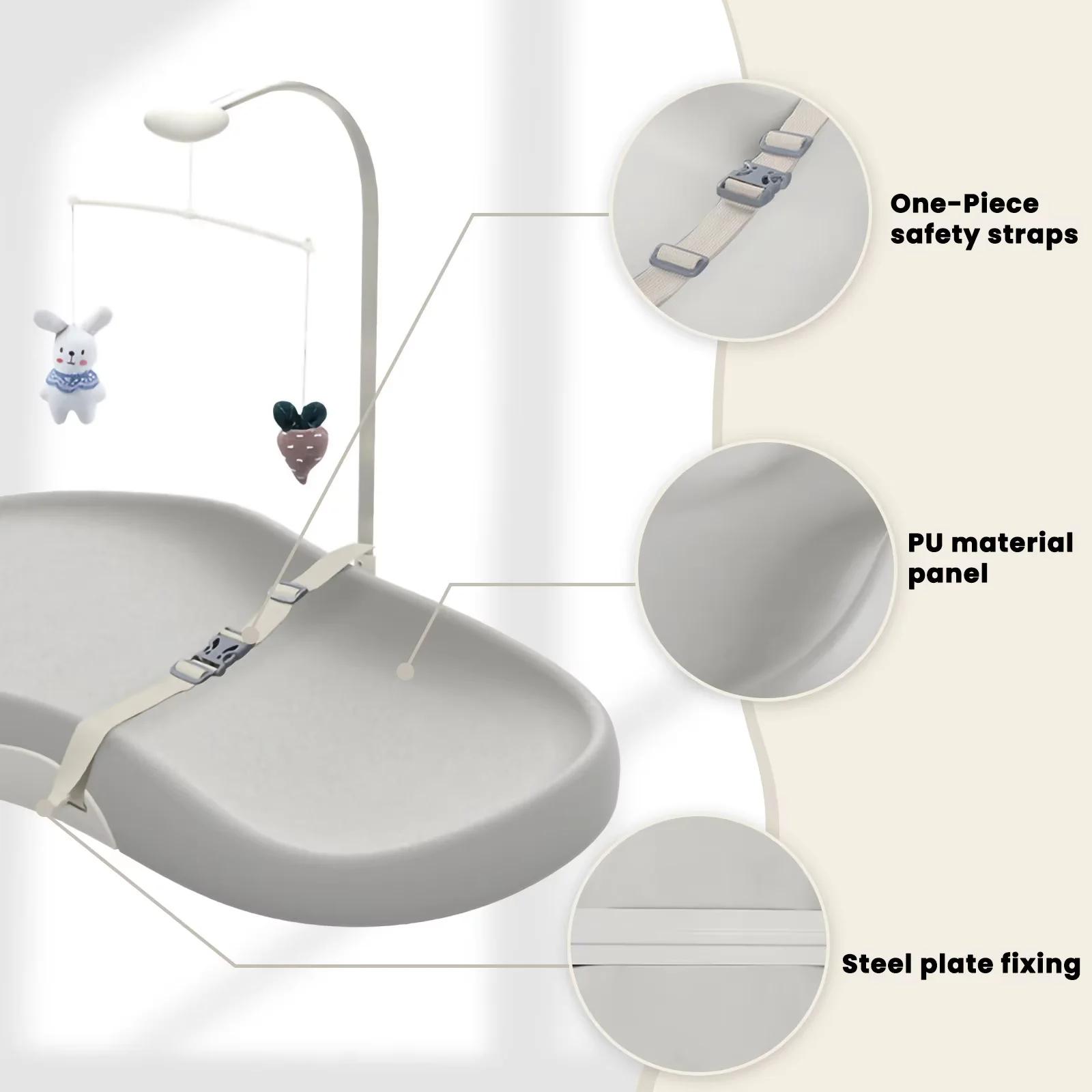 Matelas à langer profilé antidérapant - Conception nettoyante pour table à langer pépinière bébé