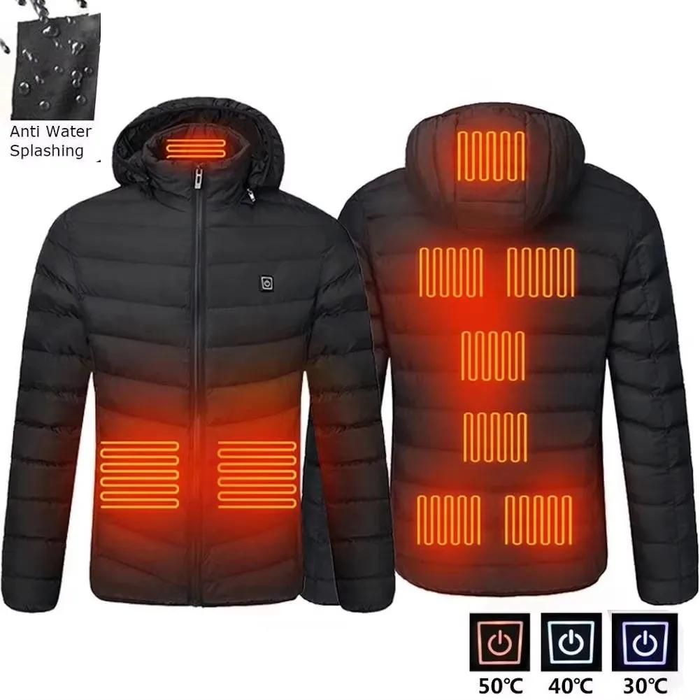 Veste chauffante USB pour homme, vêtement thermique pour l'hiver, vêtement de sport chaud, parka cha