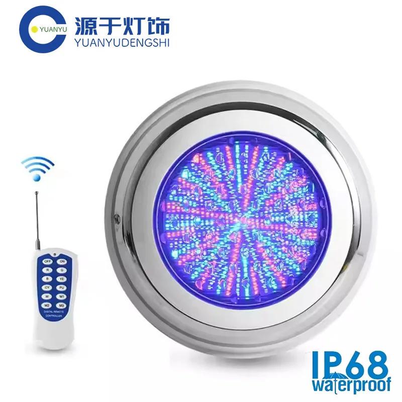Lampe LED pour piscine, AC12V, en acier inoxydable, IP68, 12W, 18W, 25W, 35W, 54W, télécommande sous