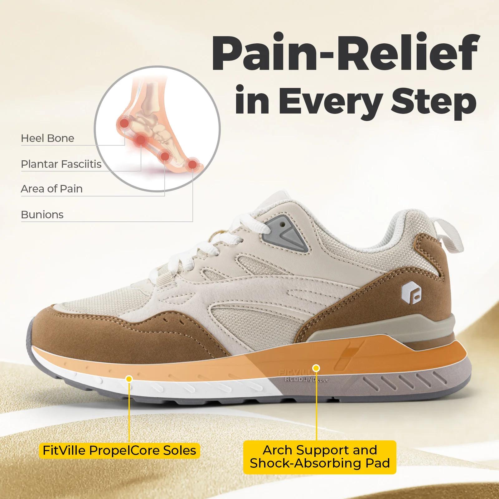 Fittington chaussures de marche Extra larges femmes chaussures respirantes large largeur baskets d'e