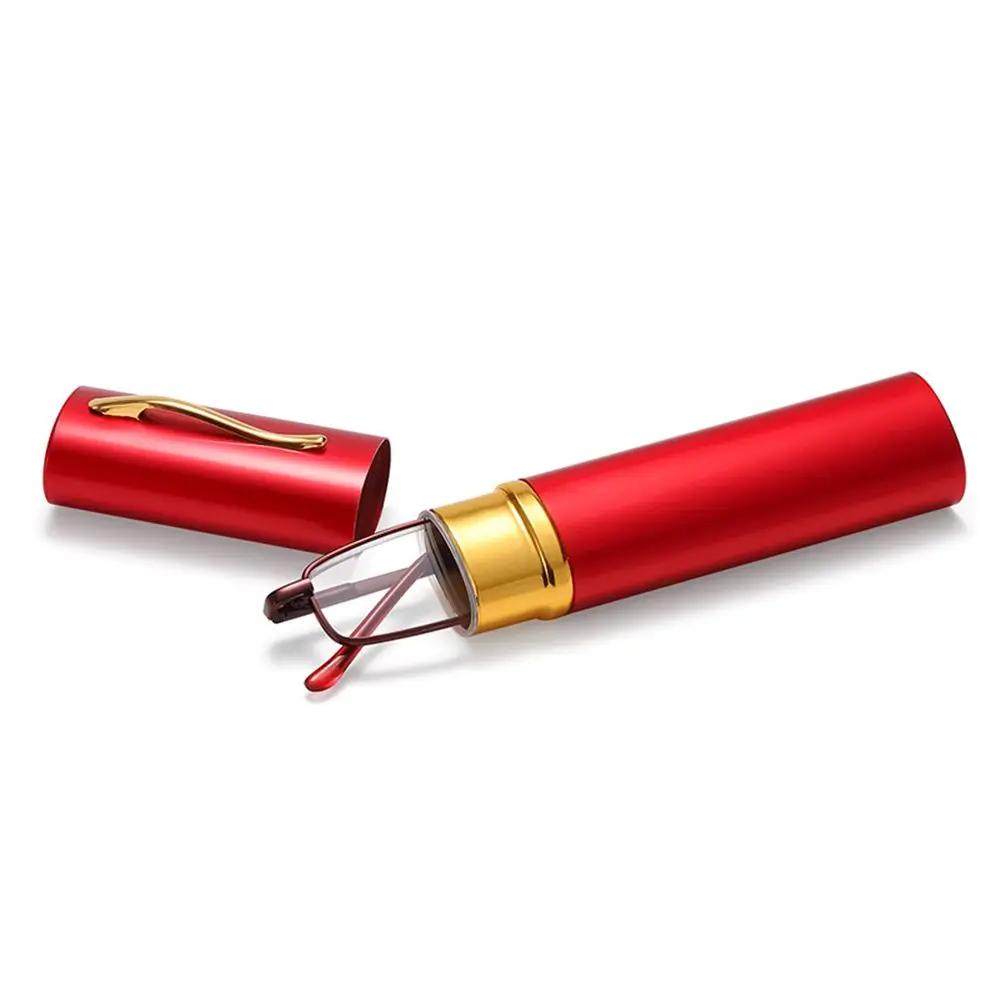 Mini lunettes d'ordinateur pliantes pour hommes et femmes, lunettes de lecture, conteneur portable,