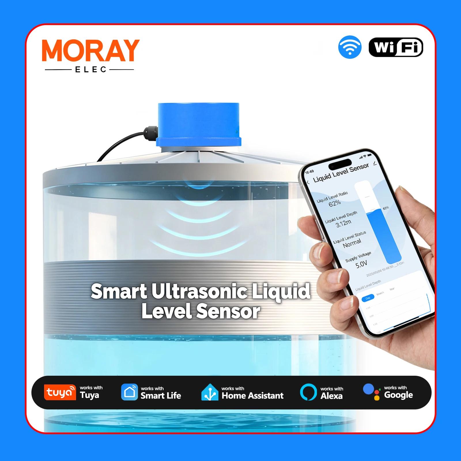 Moray ME201W sans fil Tuya Smartlife APP WiFi capteur indicateur de niveau à ultrasons capteurs de n