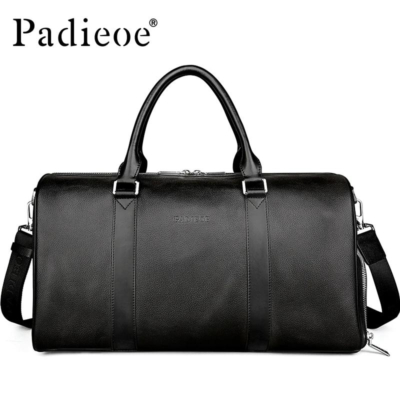 Sac de voyage en cuir de vachette de première qualité - sac à bagages d'affaires élégant en cuir vér