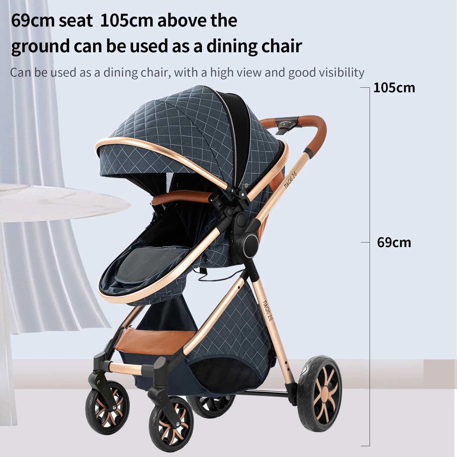 Poussette pour bébé 3 en 1, avec panier de rangement, poussette légère, accessoires pour bébé, landa