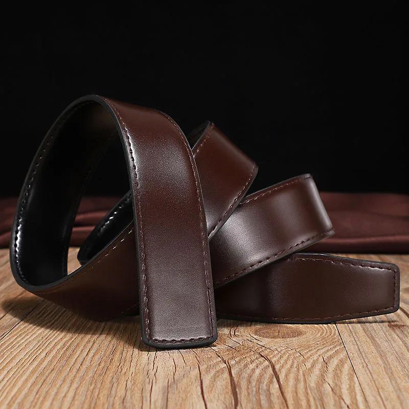 Cuir de vache réversible Double face, 2.8cm 3.0cm 3.3cm 3.5cm 3.8cm de large, avec trous, ceinture s