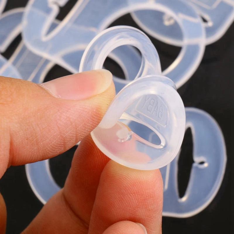 Anneau de mannequin en silicone transparent, porte-sucette Mam, adaptateur de clip, bouton, 60 pièce
