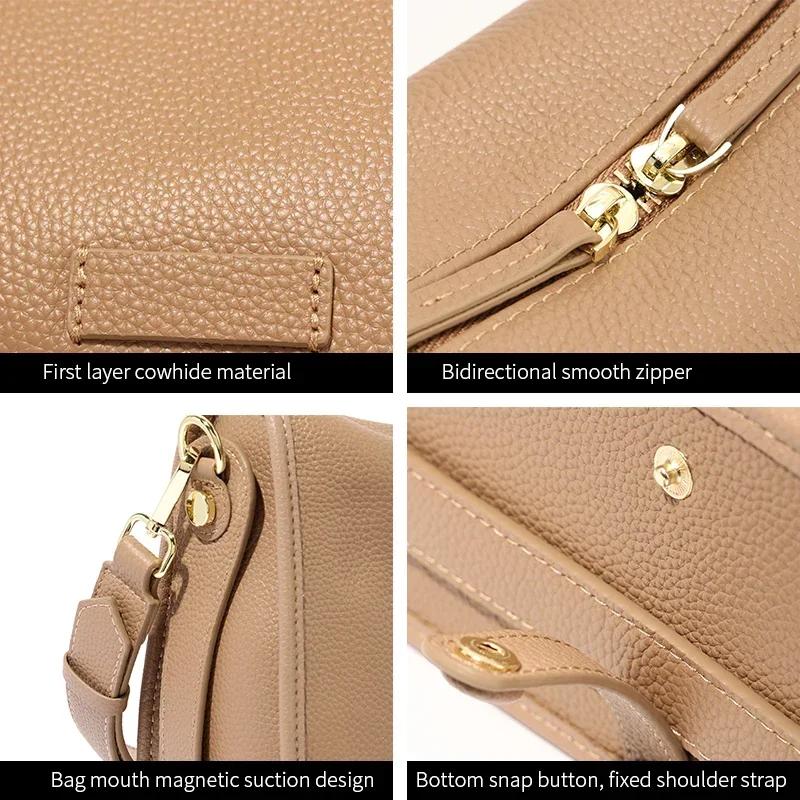 Nouveau sac à bandoulière de luxe léger pour femme, sac à main en cuir de vachette de haute qualité