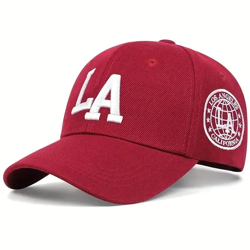 Casquettes de Baseball unisexes avec lettres LA brodées, chapeaux décontractés réglables pour l'exté