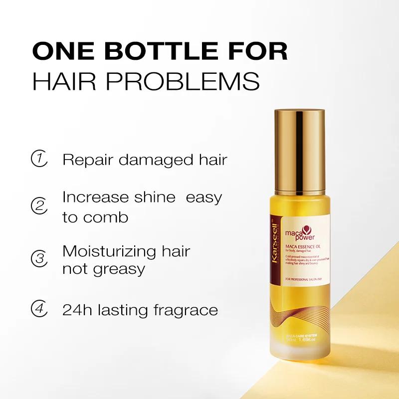 Karseell 50ml huile d'argan marocaine 50ml 1.69 fl.oz pour la guérison des cheveux sérum capillaire