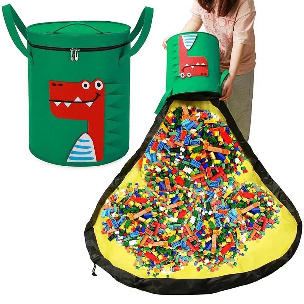 Sac de rangement pliable en feutre détachable pour jouets, organisateur d'animaux mignons, sacs à fe