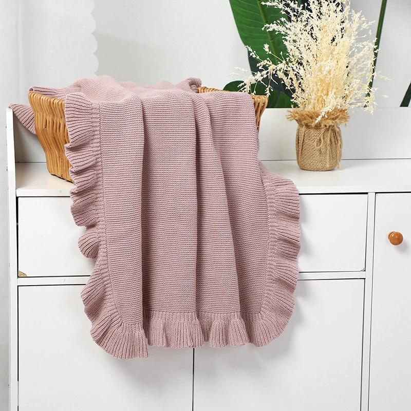 Couverture tricotée 90x70cm pour nouveau-né - Douce et solide pour berceau ou poussette