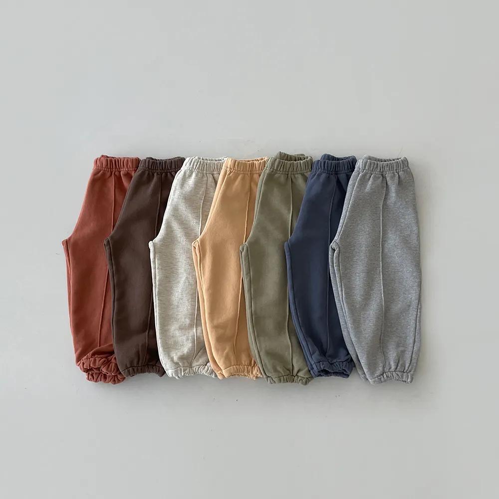 Pantalon de survêtement coréen pour bébé garçon, bas de Sport Long, couleur unie, culottes pour nour
