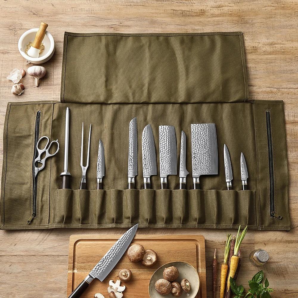 HEZHEN – sac à couteaux de Chef, accessoires de cuisine, ustensiles de cuisine, organisateur de cout