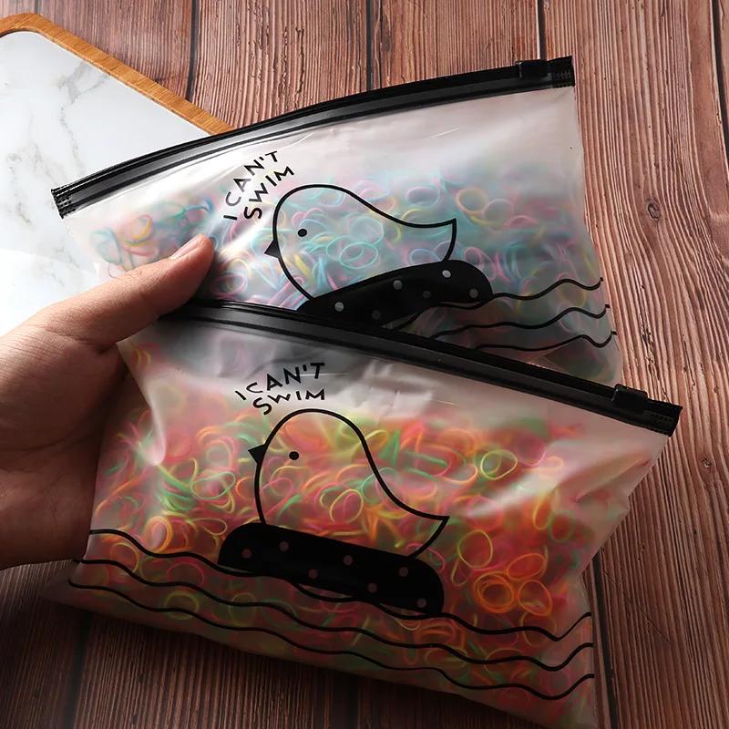 Artificiel astiques colorés en caoutchouc de poulet pour filles, attaches pour enfants, porte-queue
