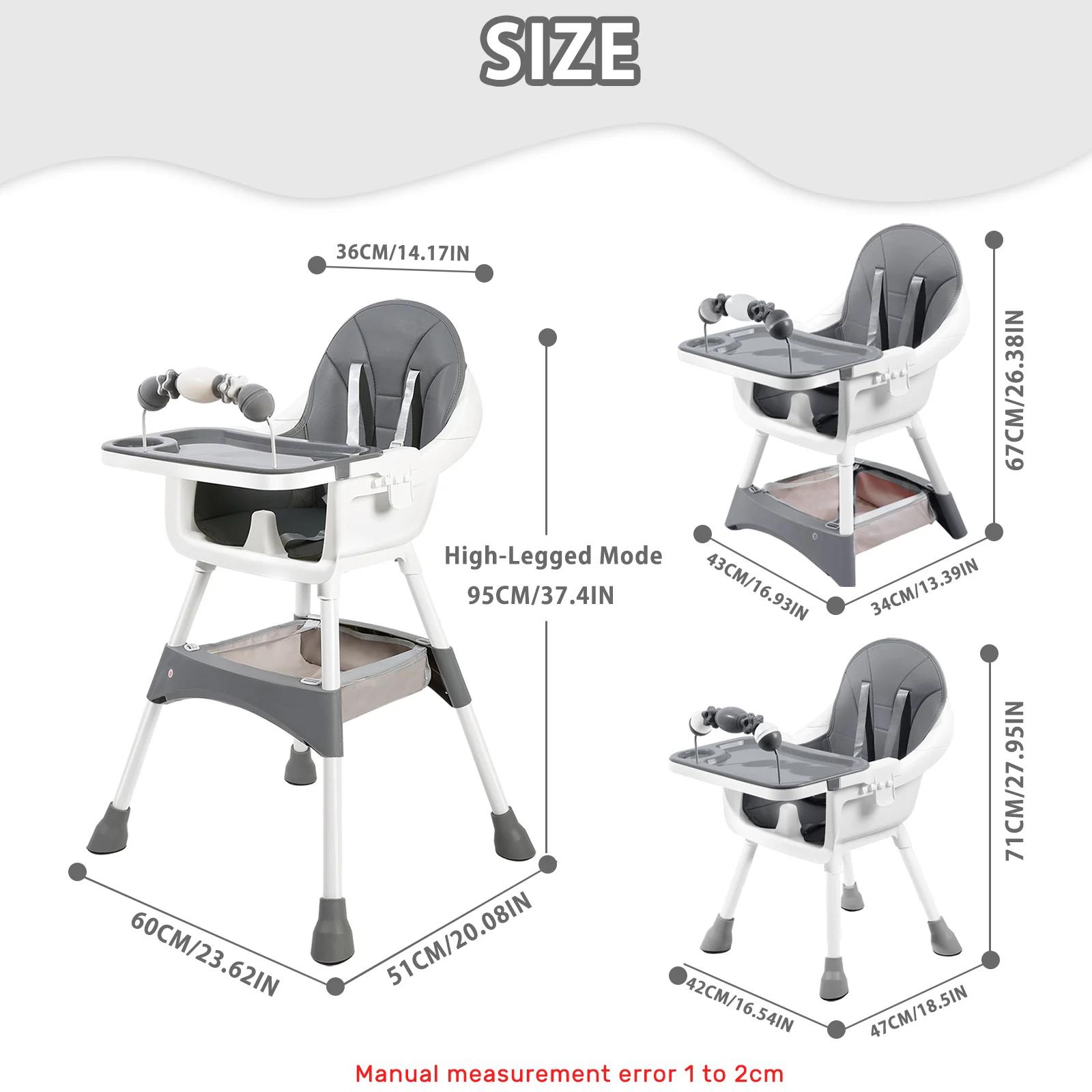 Chaise haute pour bébé, chaises de salle à manger portables pour bébé, chaise haute convertible pour